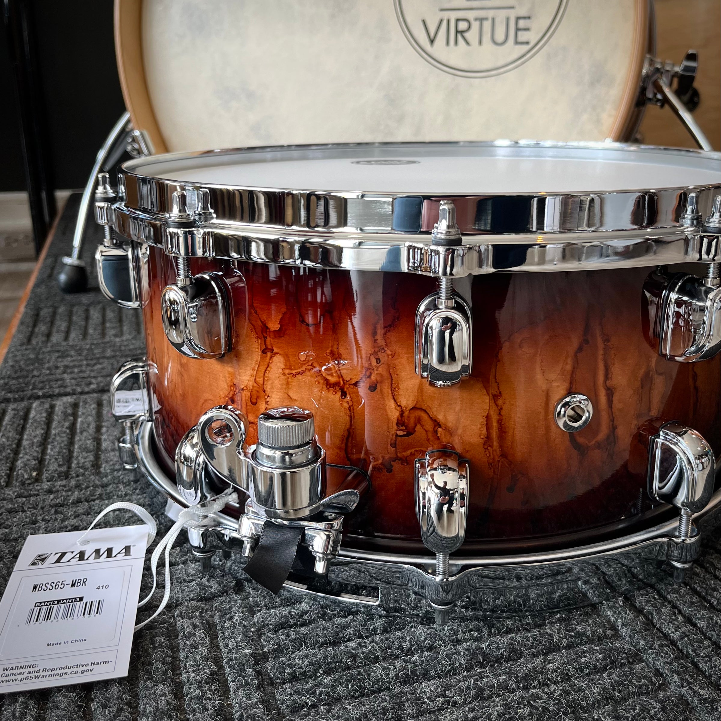 TAMA Starclassic Walnut-Birch 14”x6.5 Snare Drum, Molten Brown